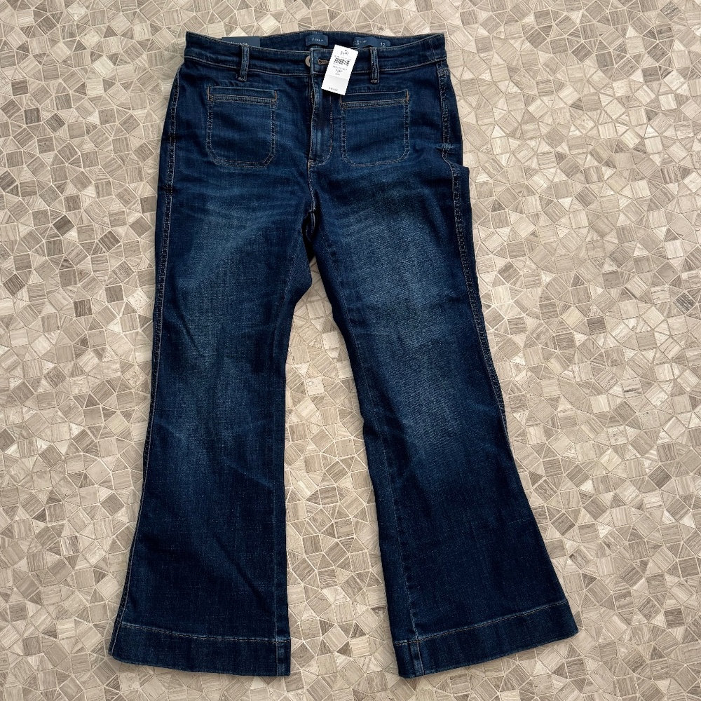 NWT J.Jill Flare Tremont Wash Flare Jeans - size 12P
